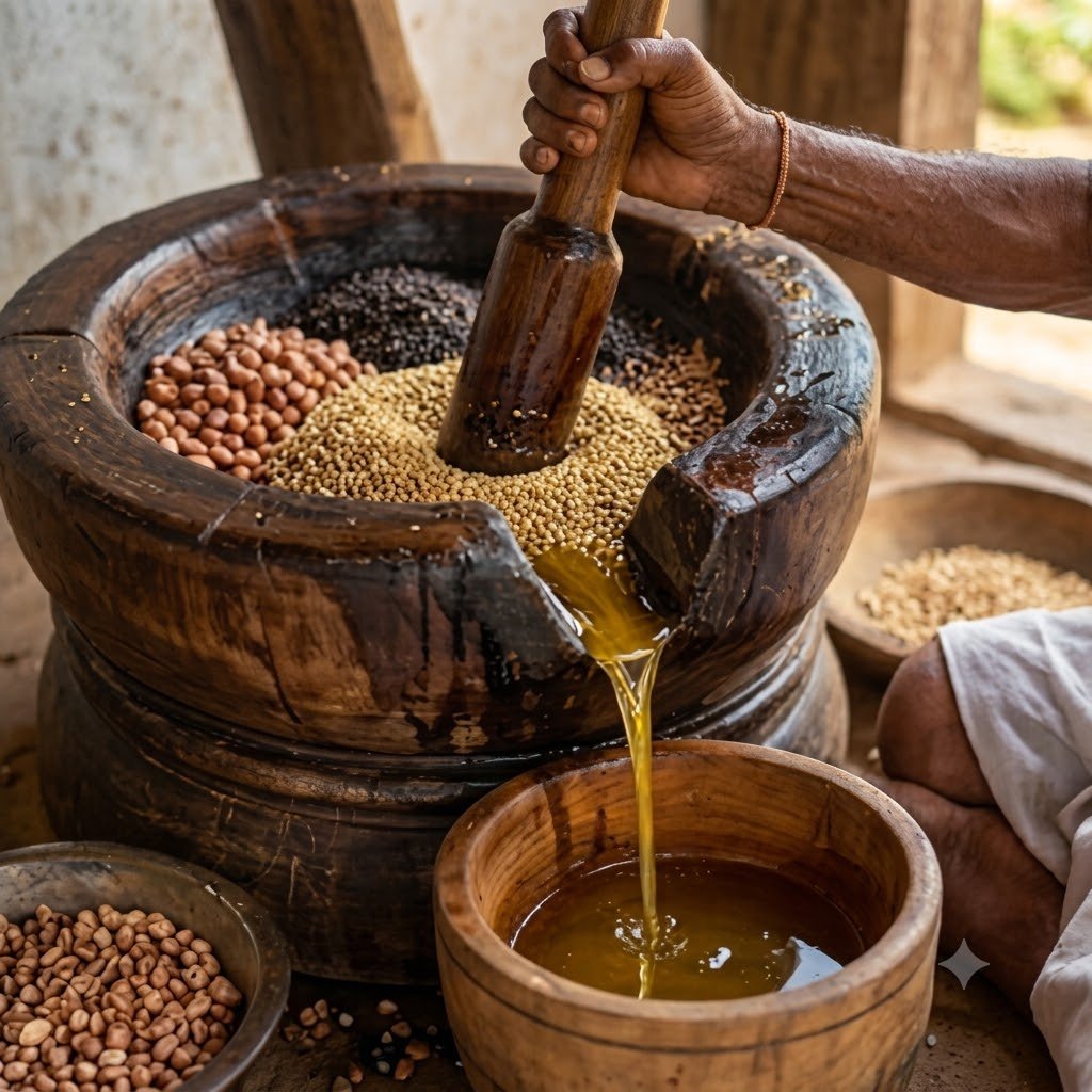 Traditional oil making
